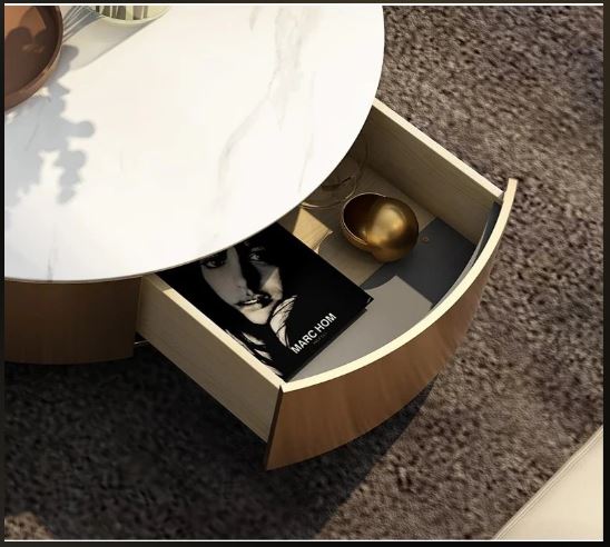Modern Round Coffee Table With Storage