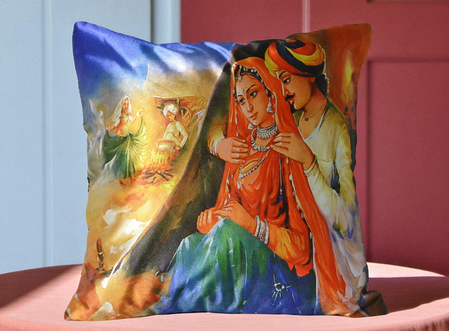 Rajasthani Printed Linen Cushions / Ruchi