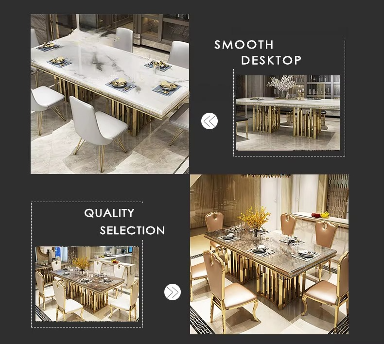 Marble Dining Table Set For 6 / Ruchi
