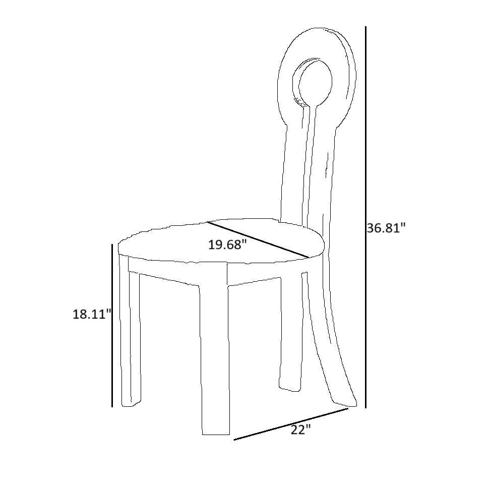 Round Wooden Dining Table with 4 Chairs
