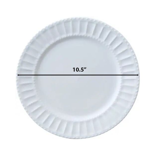 46 Pieces White Ceramic Dinnerware Set For 6 / Ruchi