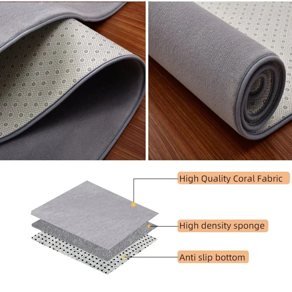 Elegant Marble Flannel Non-Slip Rug / Ruchi