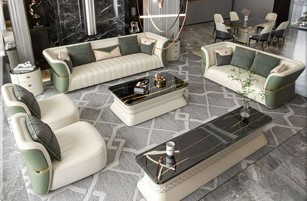 3+2+1+1 Leather Sofa Set / Ruchi