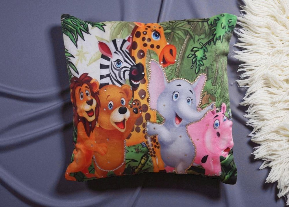 Jungle Print Cotton Cushion Covers / Ruchi