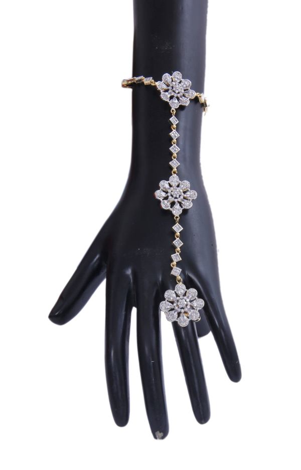 Gold-Toned American Diamond Bracelet / Ruchi