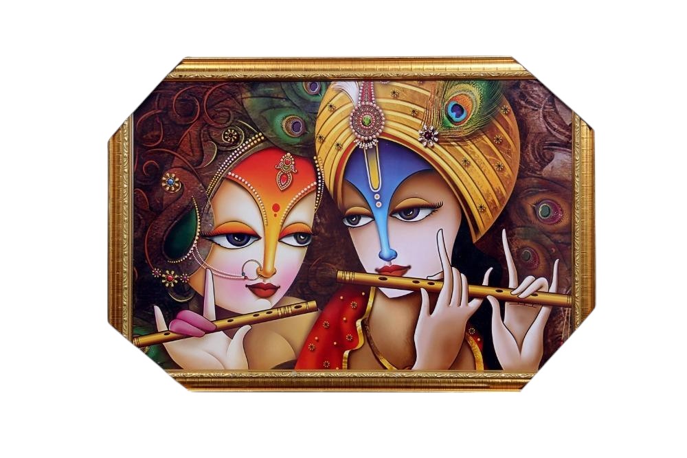 Handcrafted Radha Krishna Wall Art / Ruchi