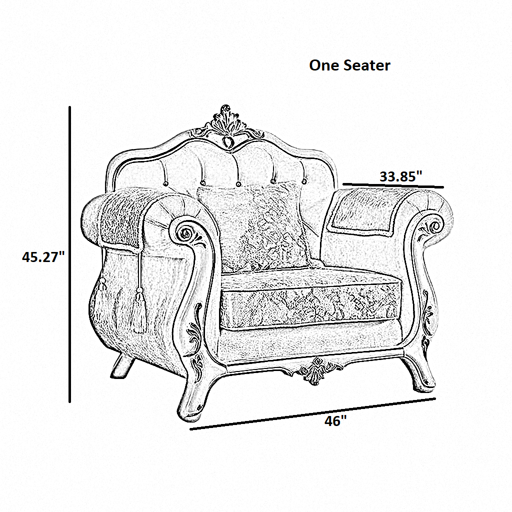 European Velvet Fabric Sofa Set