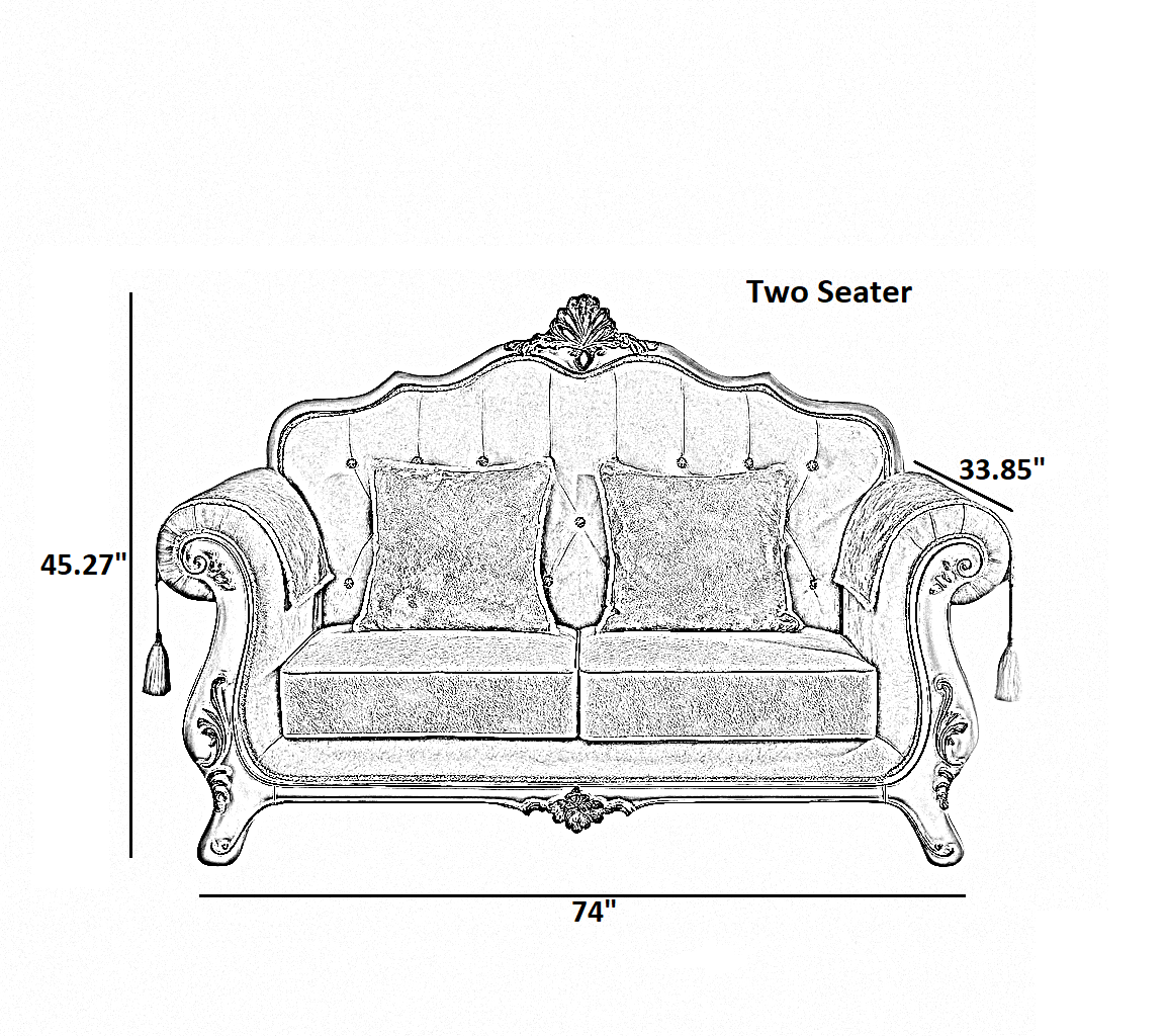 European Velvet Fabric Sofa Set