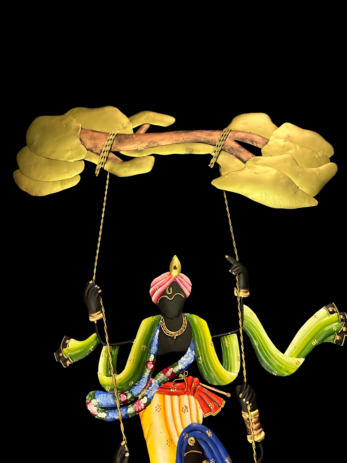 Radha Krishna Metal Wall Hanging Decor / Ruchi