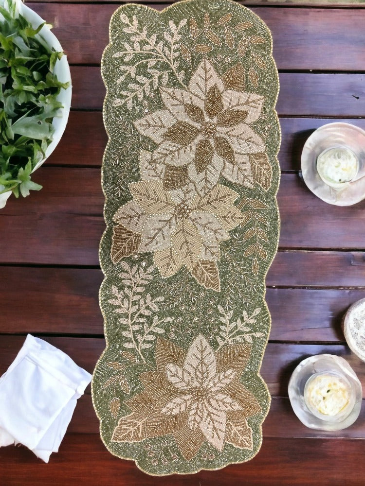Table Runner Modern Embroidered Design / Ruchi