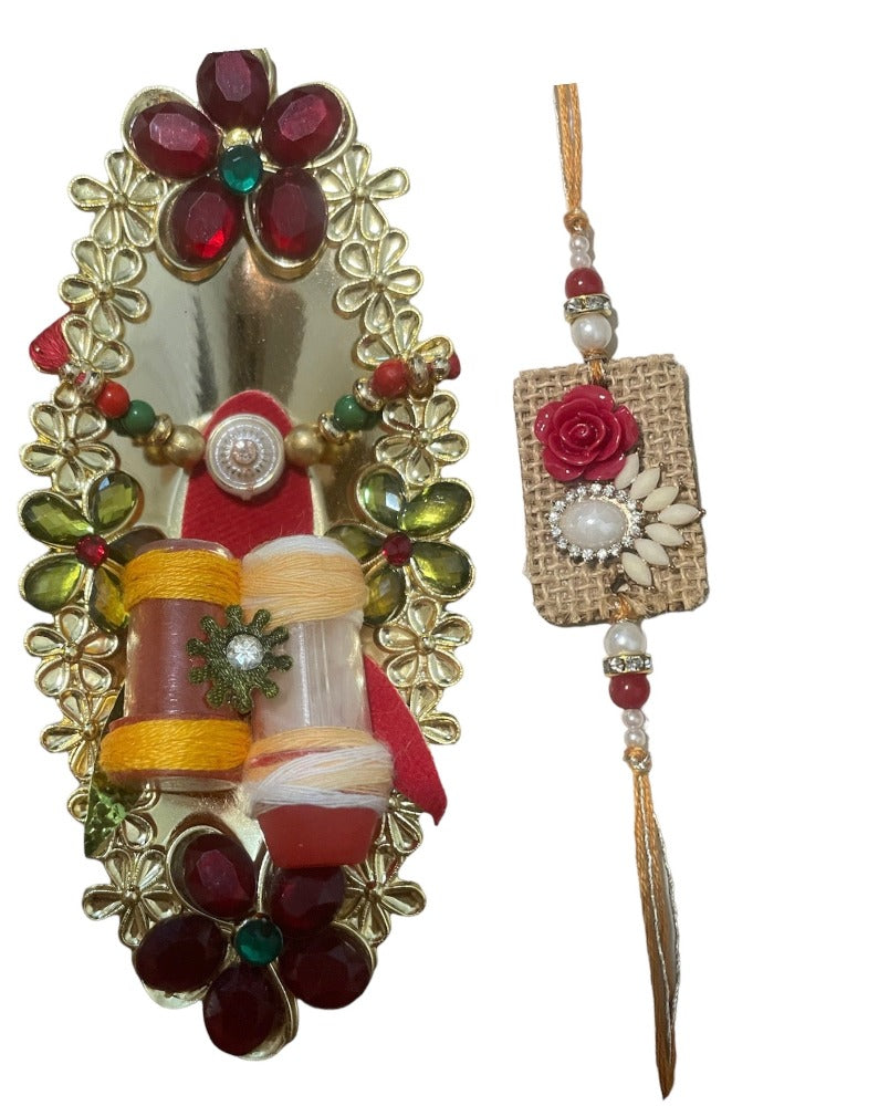 2 Piece Rakhi Thali Set For Brother / Ruchi