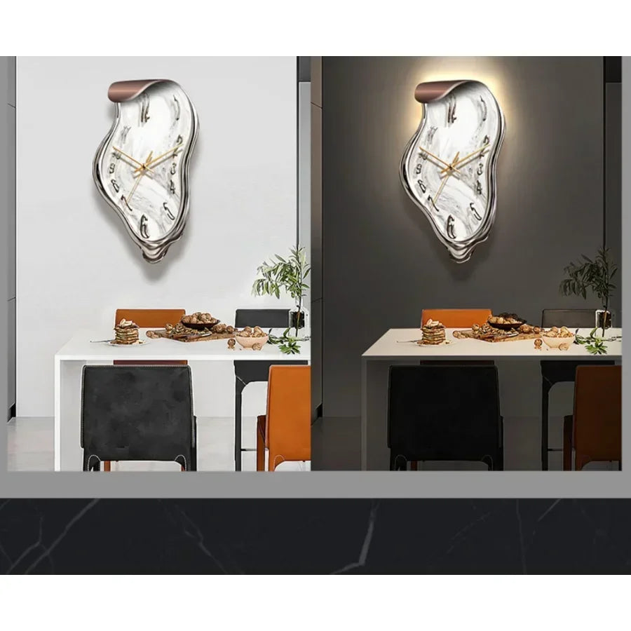 Three-Dimensional Quartz LED Silent Wall Clock / Ruchi