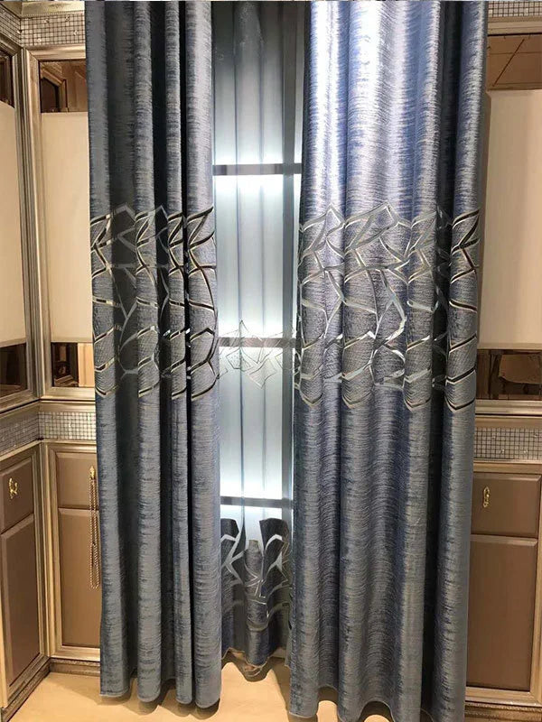 Modern Velvet Window Curtain For Bedroom / Ruchi