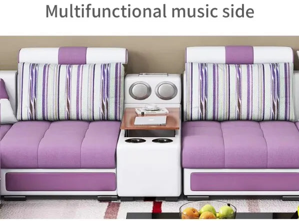 Multifunctional Contemporary Fabric Sectional Sofa