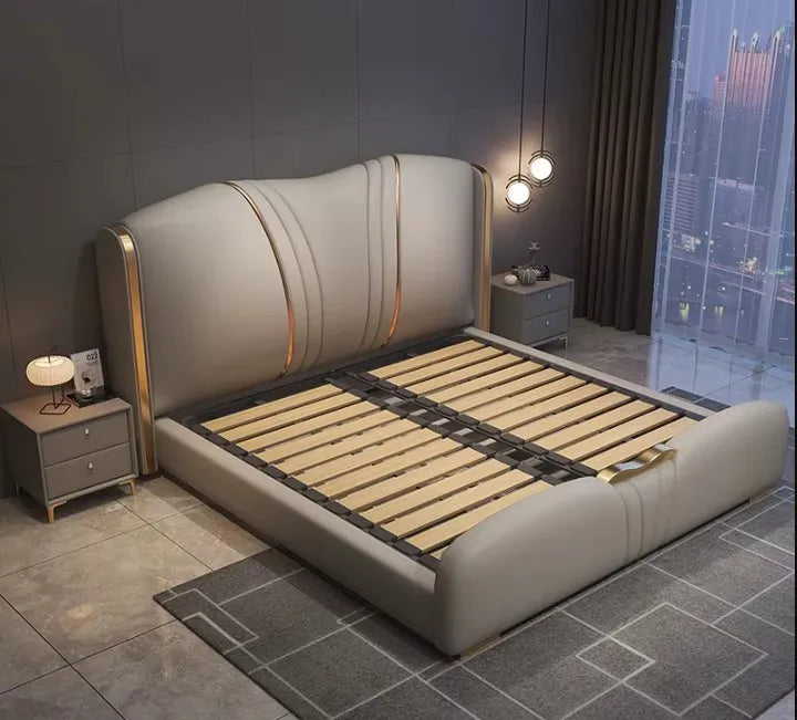 Modern Luxury Leather Bed / Ruchi