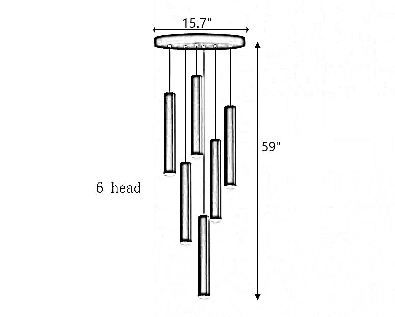 Black Modern LED Pendant Lighting / Ruchi