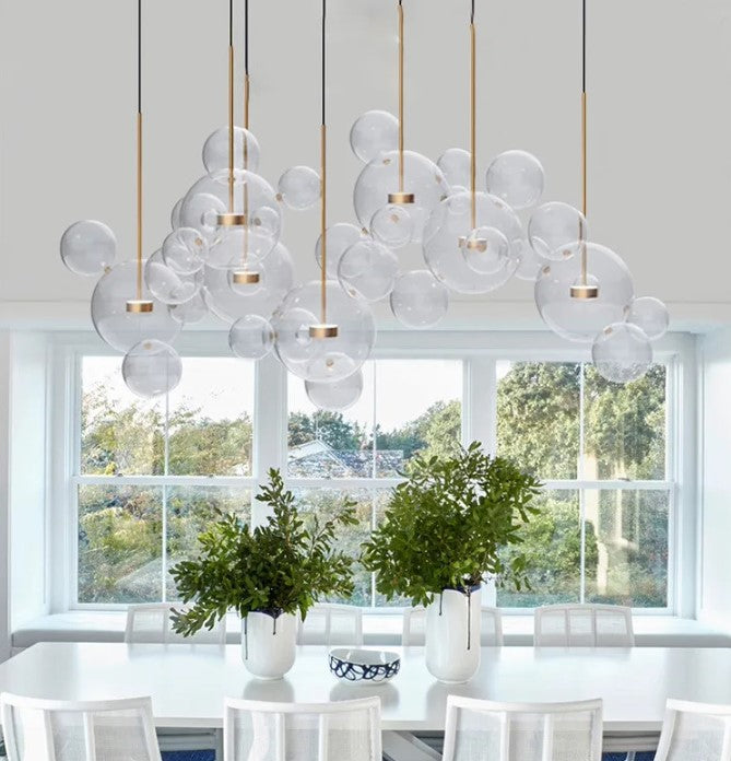 Bubble Shaped LED Glass Pendant Lighting
