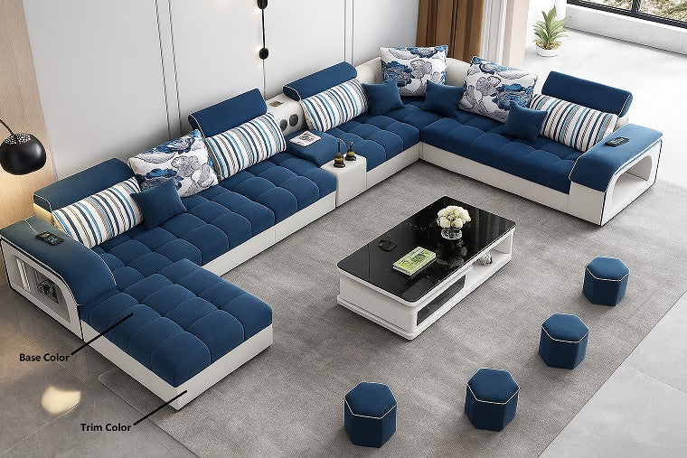 Modern Multifunctional Fabric Sectional Sofa