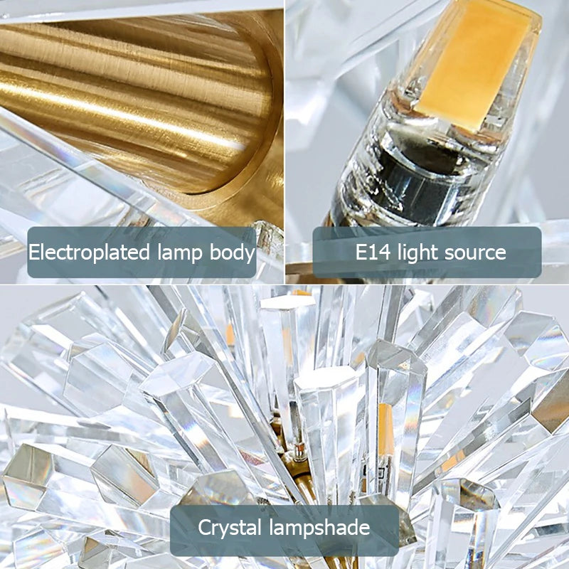 Luxury LED Crystal Chandelier Lamp / Ruchi