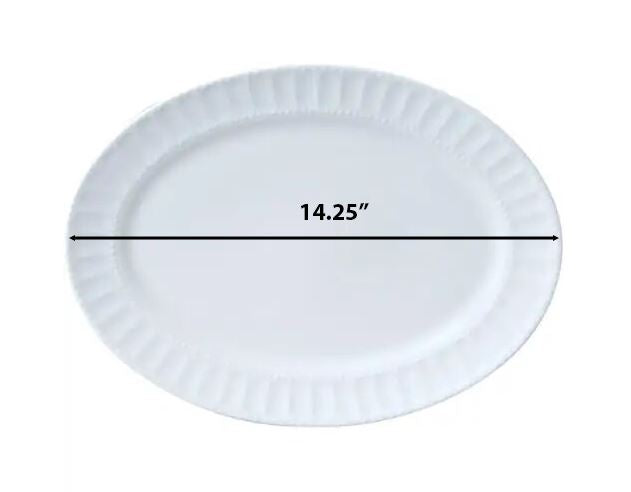 46 Pieces White Ceramic Dinnerware Set For 6 / Ruchi