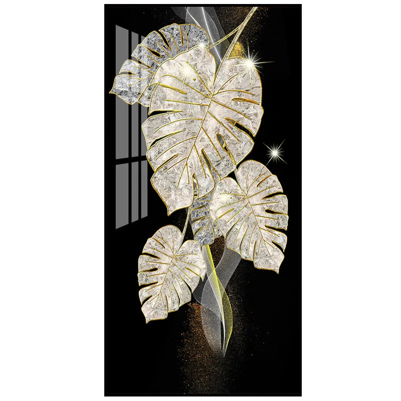 Framed Shiny Leafs Wall Poster / Ruchi