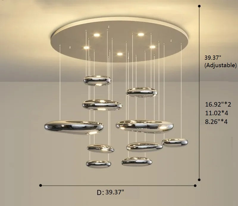 Round LED Chandelier For Dining Room