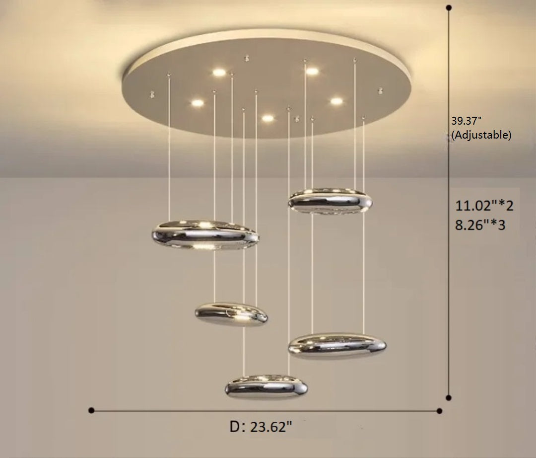 Round LED Chandelier For Dining Room