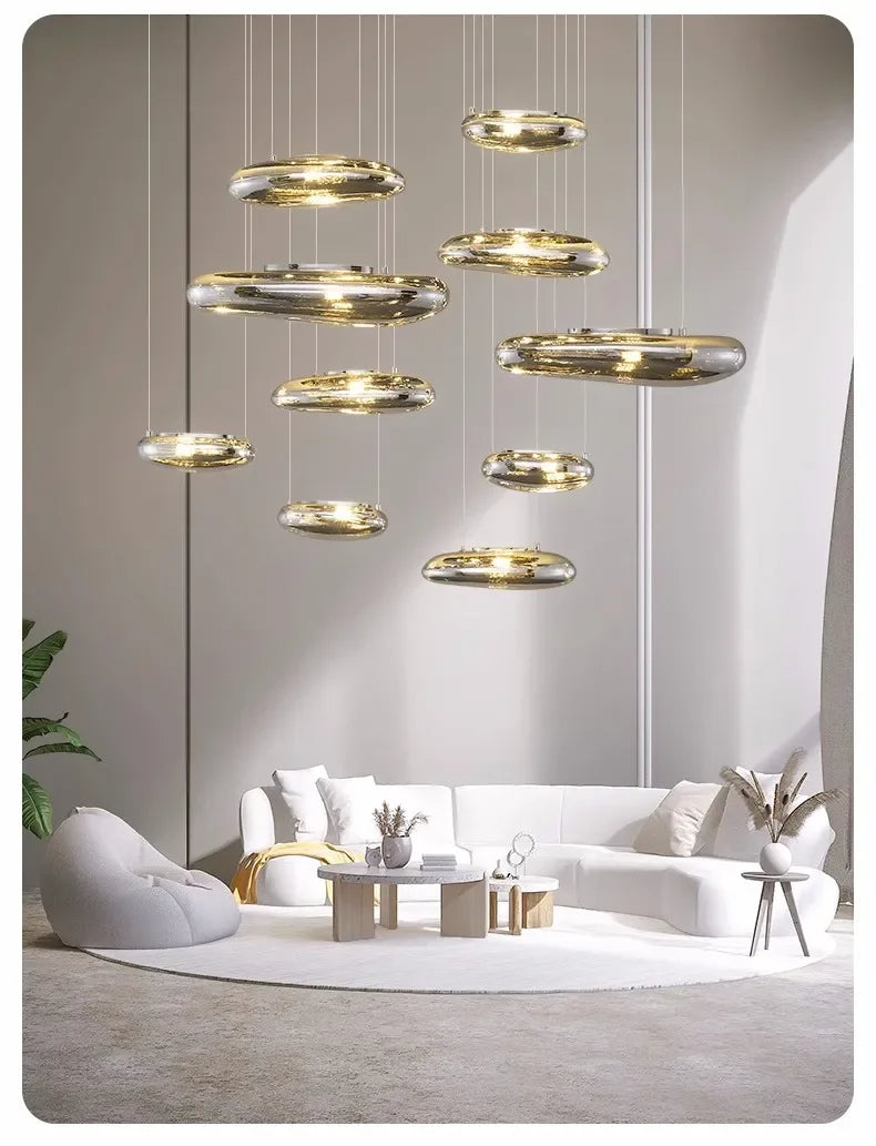 Round LED Chandelier For Dining Room / Ruchi