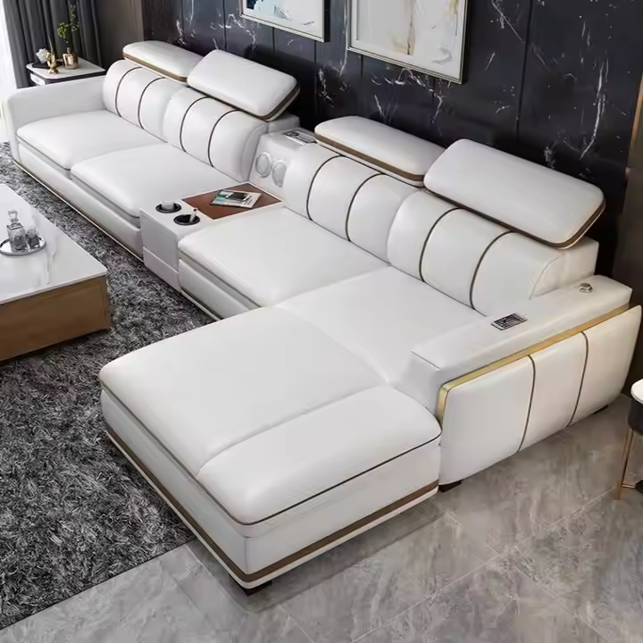 Multi-functional Sectional Leather Sofa