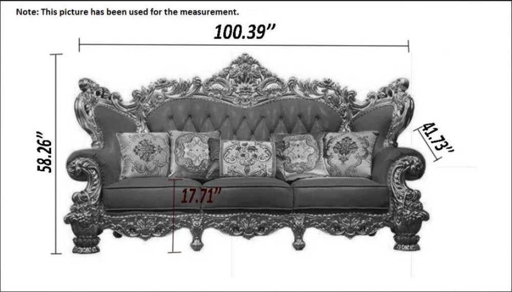 European Button Tufted Leather 1-2-3 Seater Sofa Set / Ruchi