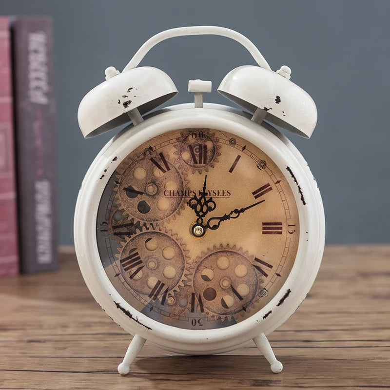 Vintage Mechanical Metal Alarm Clock / Ruchi