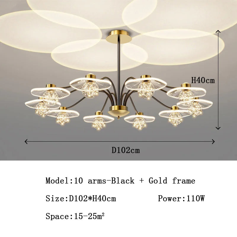 Modern Glass Ball Ceiling LED Chandelier / Ruchi