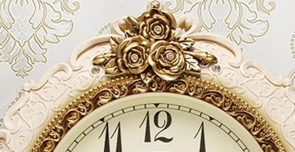 Luxury Floral Style Decoration Wall Clock / Ruchi