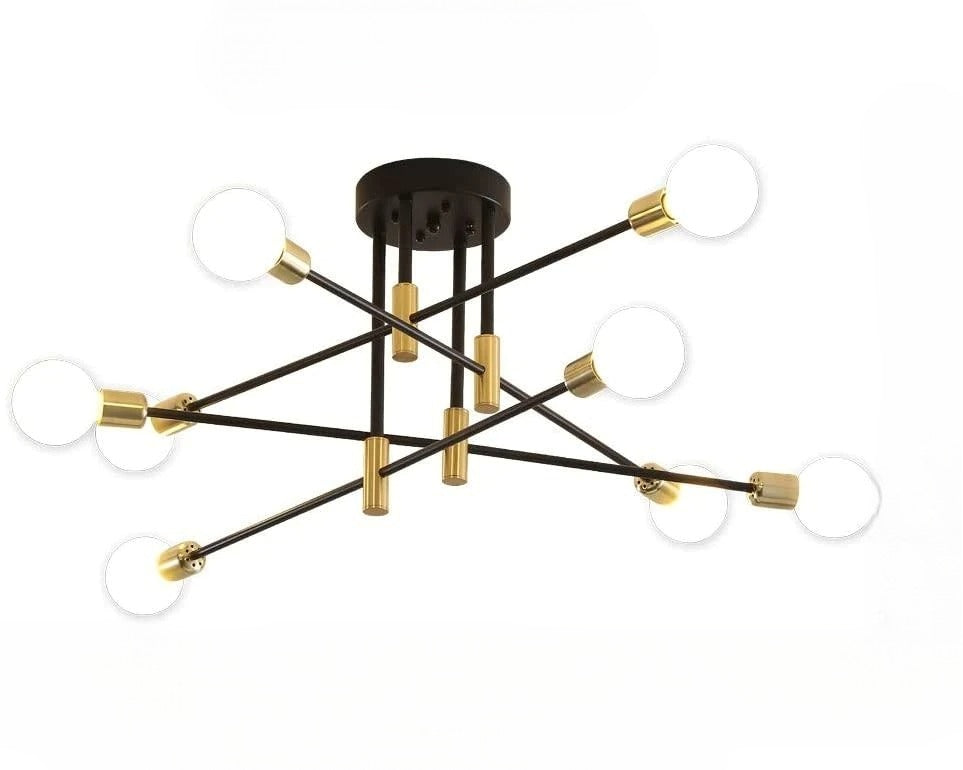 Black Semi Flush Mount Ceiling Lighting / Ruchi
