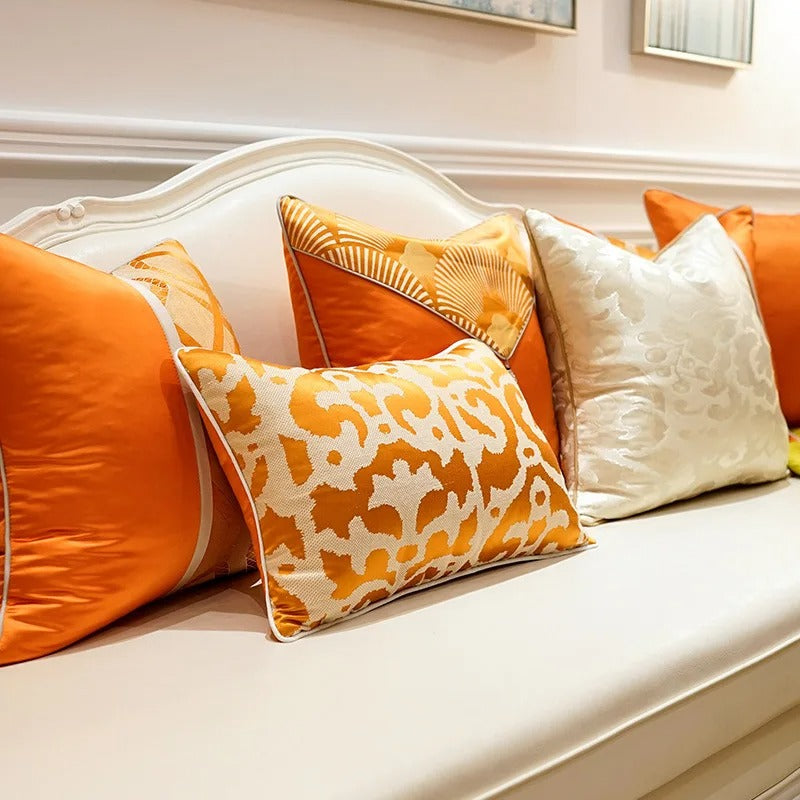 Adorable 1 Pc Polyester Jacquard Square Embroidered Pillow Case / Ruchi