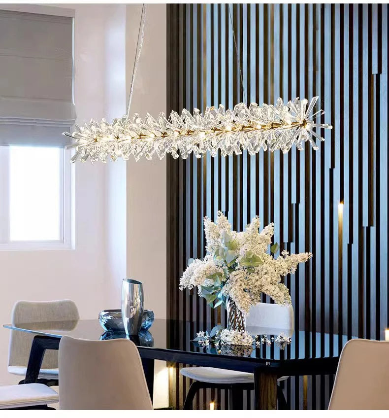 Modern LED Light Crystal Chandelier For Bedroom / Ruchi
