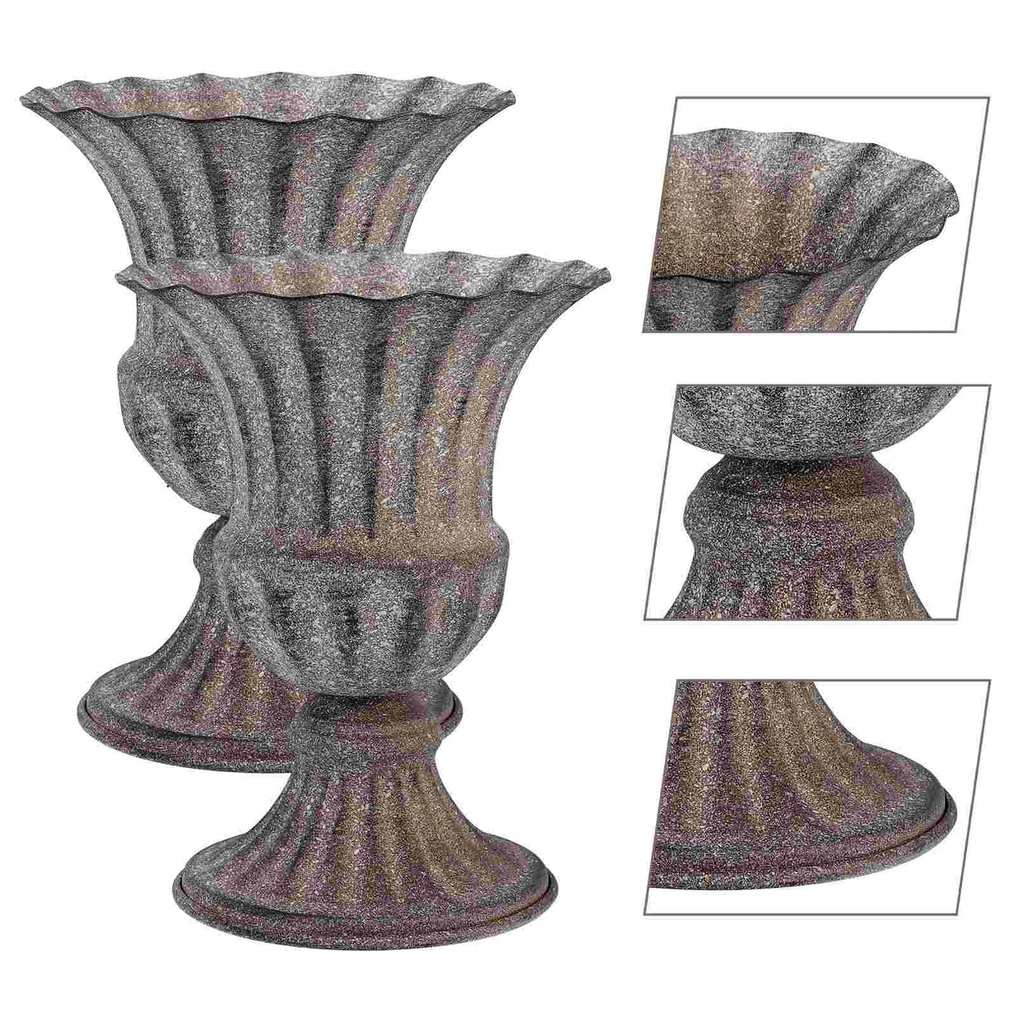 Metal Floor Vase Decor Set For Outdoor / Ruchi