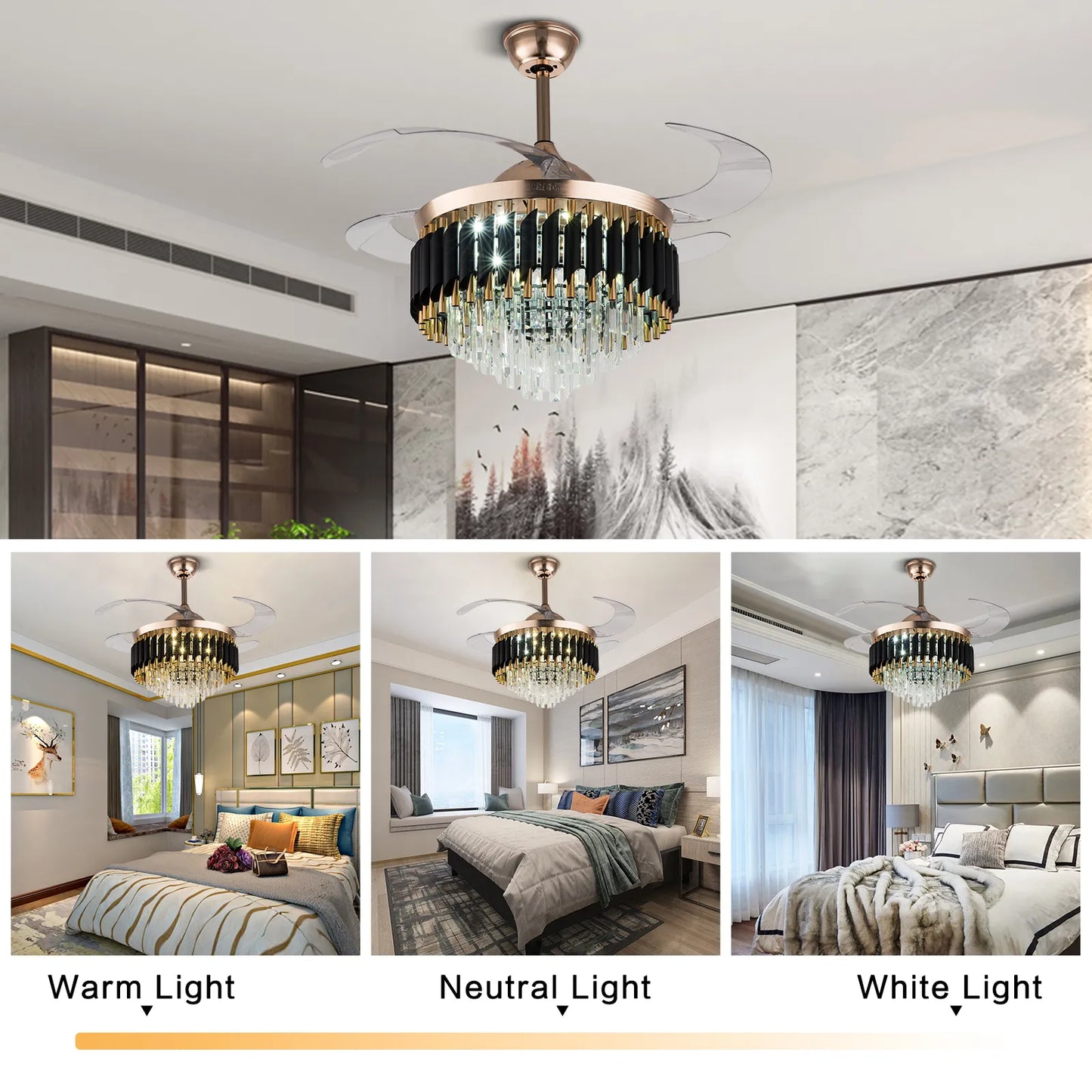 Ceiling Fan With Light And Remote / Ruchi