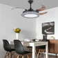 42 Inches Remote Controlled Retractable Fan Chandelier / Ruchi