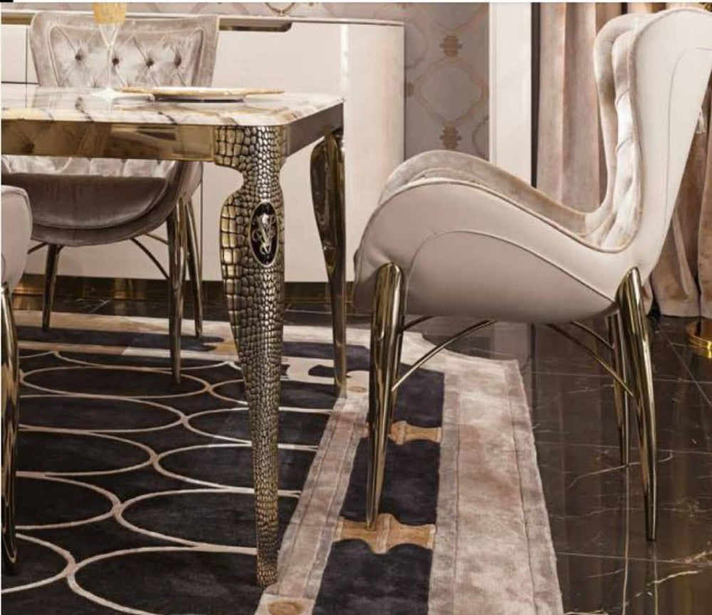 Modern Marble Dining Table Set with Chairs / Ruchi