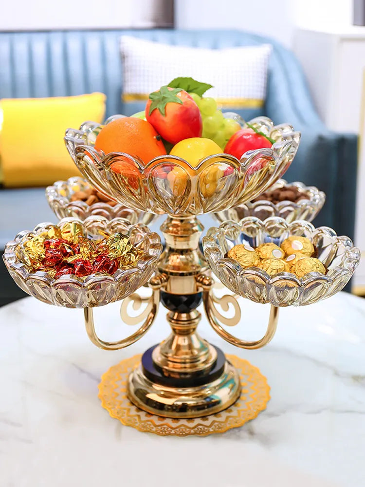 Modern Fruit Stand With 5 Bowls For Counter / Ruchi