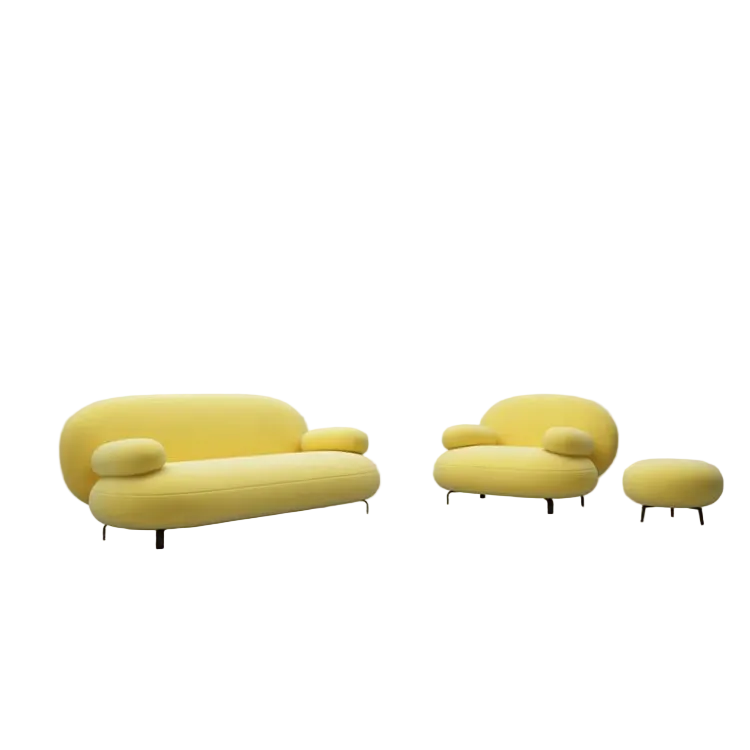 Minimalistic Fabric Modern Sofa Set