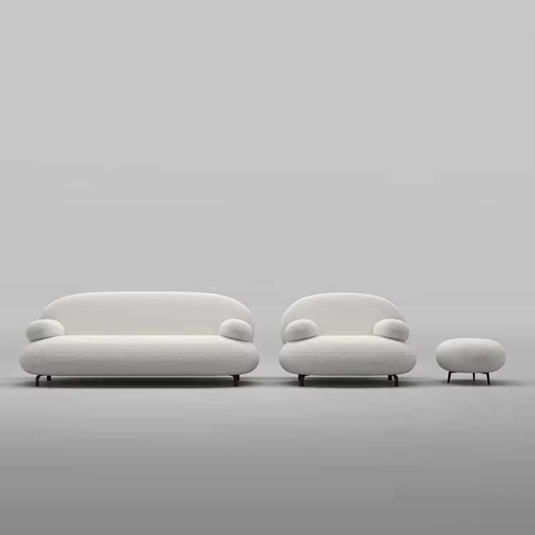 Minimalistic Fabric Modern Sofa Set