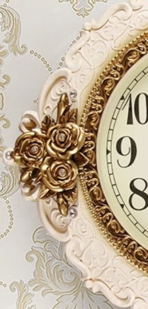 Luxury Floral Style Decoration Wall Clock / Ruchi