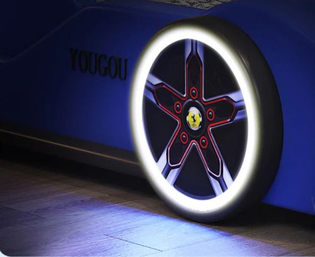Kids' LED Leather Car Bed / Ruchi