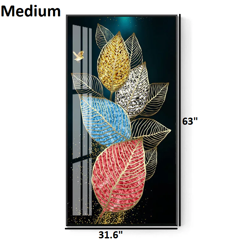 Multi-colored Leaf Framed HD Poster / Ruchi