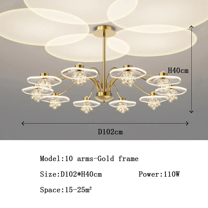 Modern Glass Ball Ceiling LED Chandelier / Ruchi