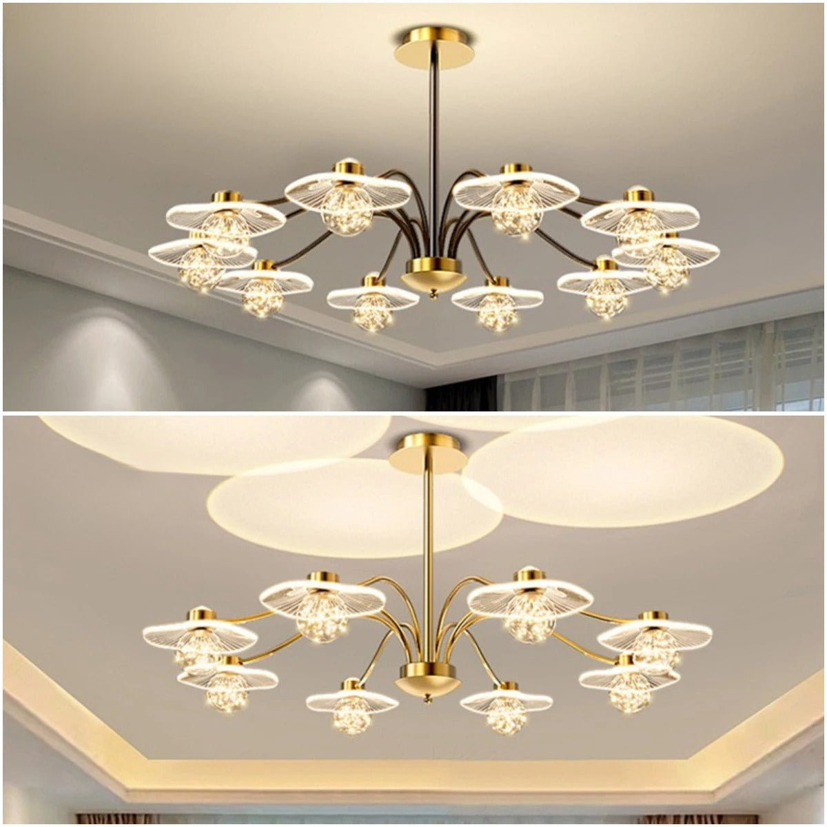 Modern Glass Ball Ceiling LED Chandelier / Ruchi