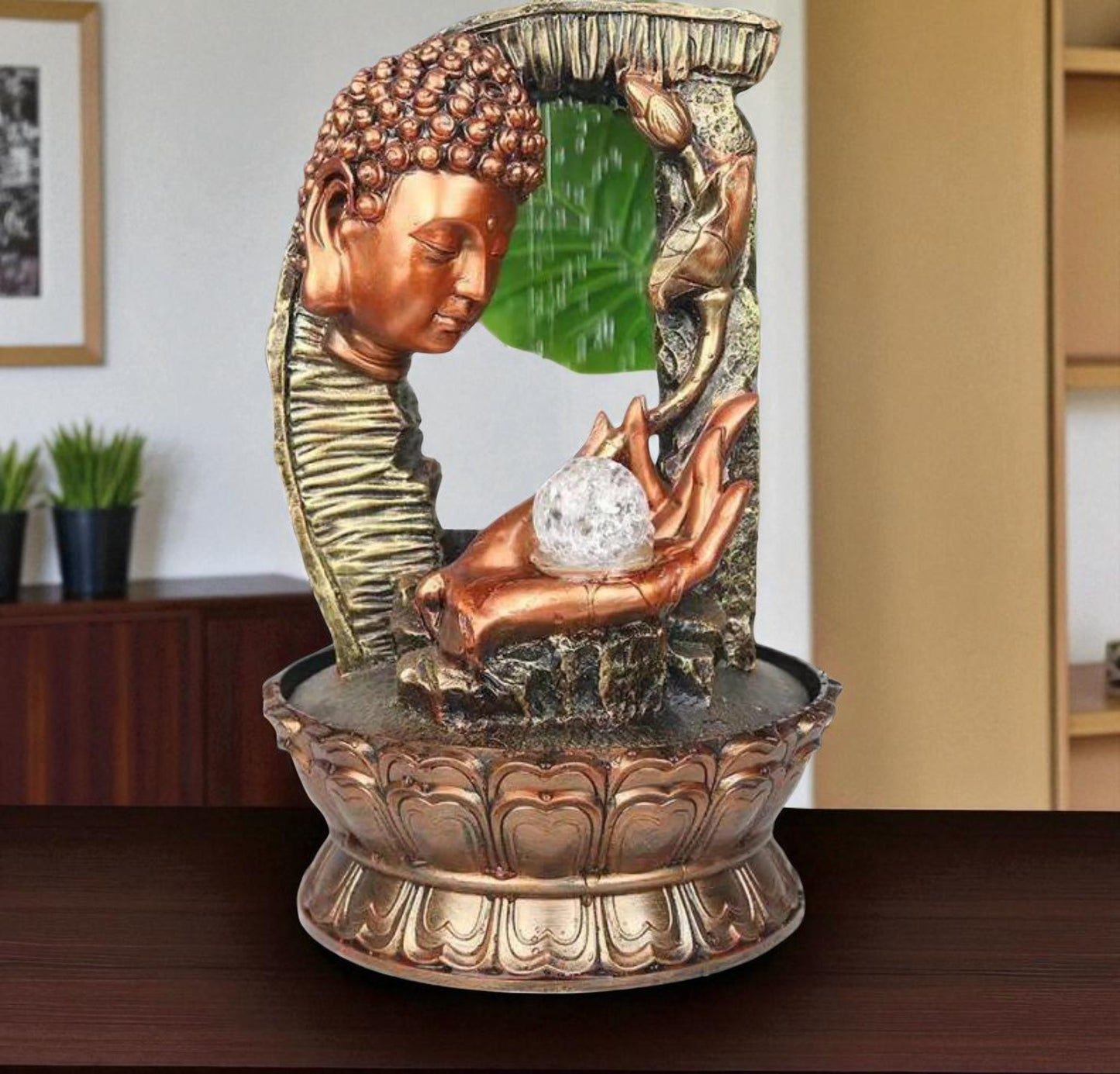 Vintage Resin Aquatic Home Fountain / Ruchi