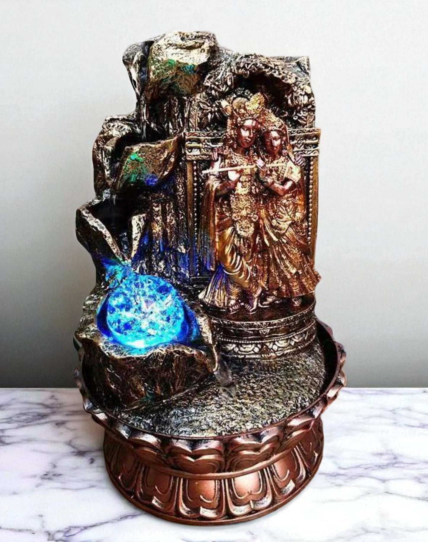 Radha Krishna Resin Water Fountain / Ruchi